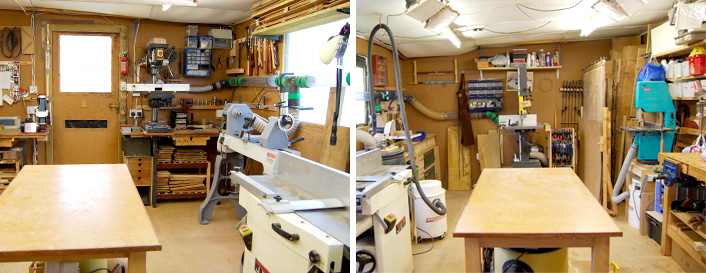 North and south aspects of Rob's workshop