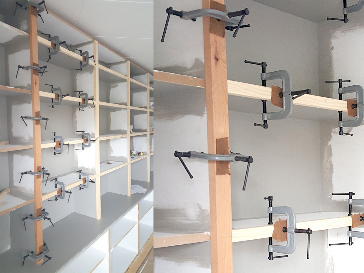 Jim Petersson won four G Clamps and a storage rack worth over £55 by sharing his collection of Edging G Clamps in action on a storage unit (July 2015)