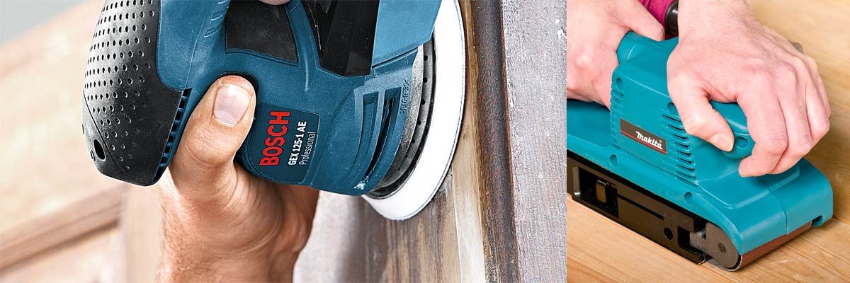 Sanding with Bosch and Makita