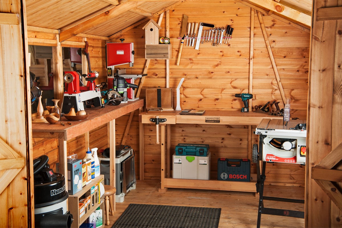 Workshop in a shed
